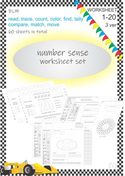 Number sense worksheet set 1-20