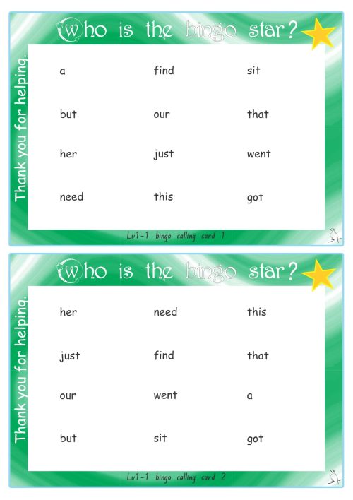 Sightword Bingo Pop Lv1-1 - Image 4