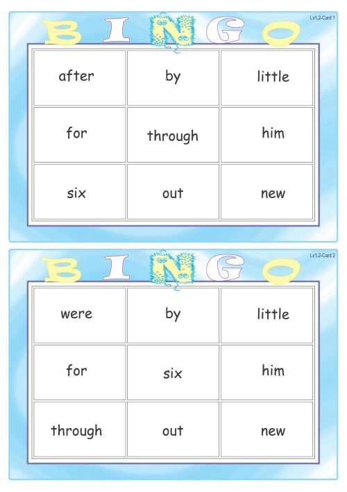 Sightword Bingo Pop Lv1-2 - Image 2