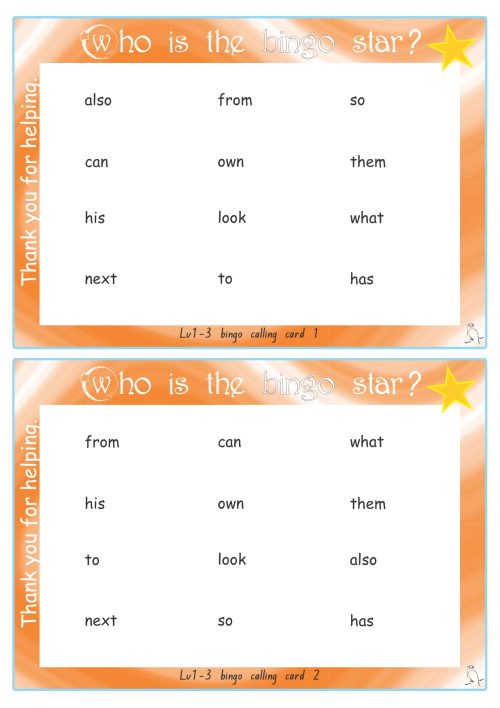 Sightword Bingo Pop Lv1-3 - Image 3