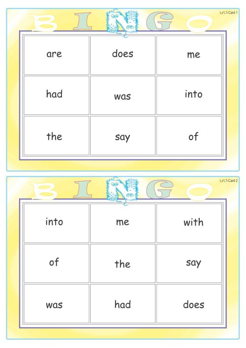 Sightword Bingo Pop Lv1-7 - Image 2
