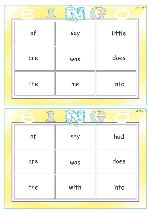 Sightword Bingo Pop Lv1-7 - Image 3