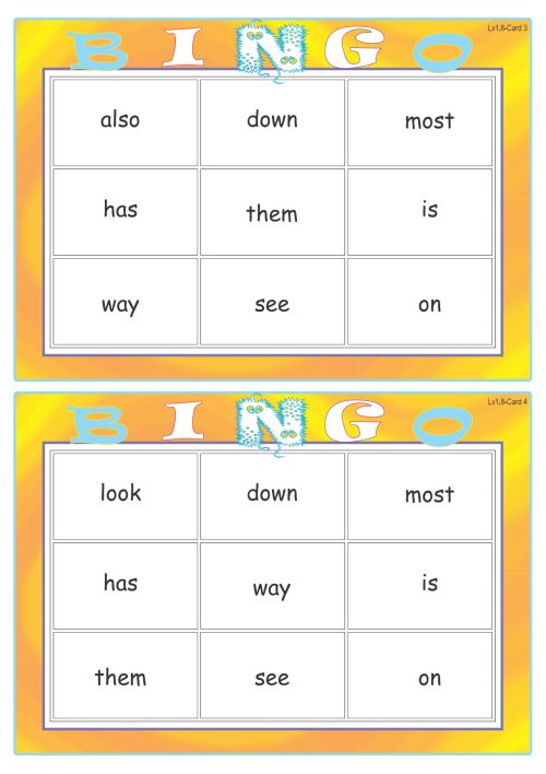 Sightword Bingo Pop Lv1-8 - Image 3