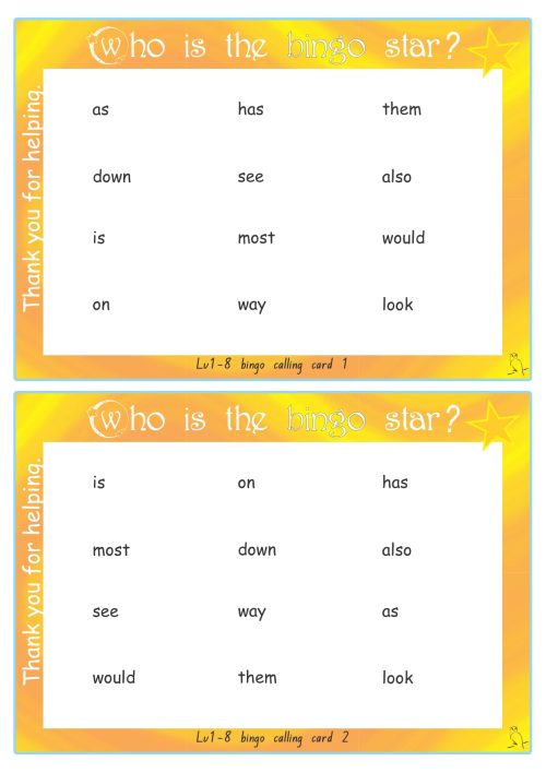 Sightword Bingo Pop Lv1-10 - Image 3