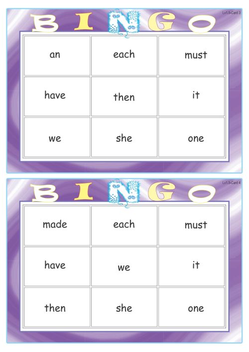 Sightword Bingo Pop Lv1-9 - Image 2