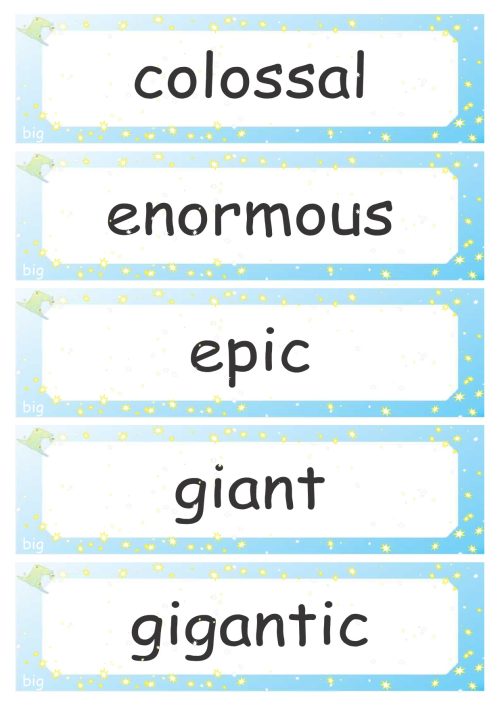Synonyms for big little 30 words - Image 2