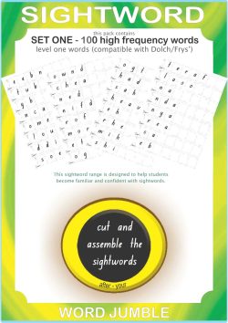 Sightword Scramble Lv1 - 100 words