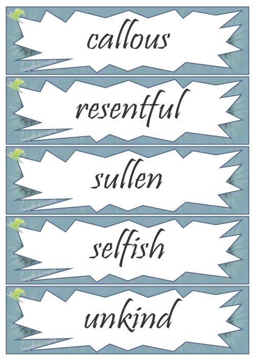 Character traits negative 35 words - Image 2
