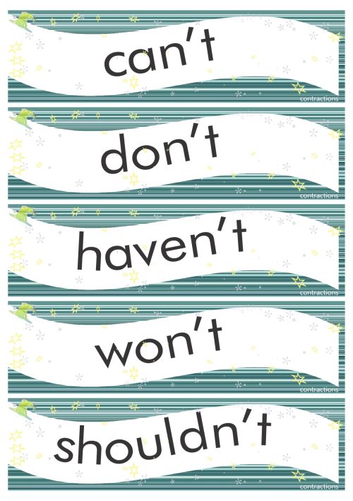 Contractions 25 words - Image 3