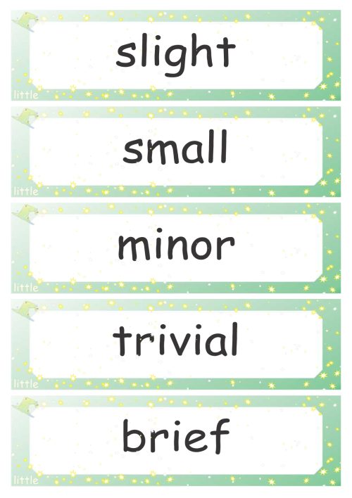 Synonyms for big little 30 words - Image 3