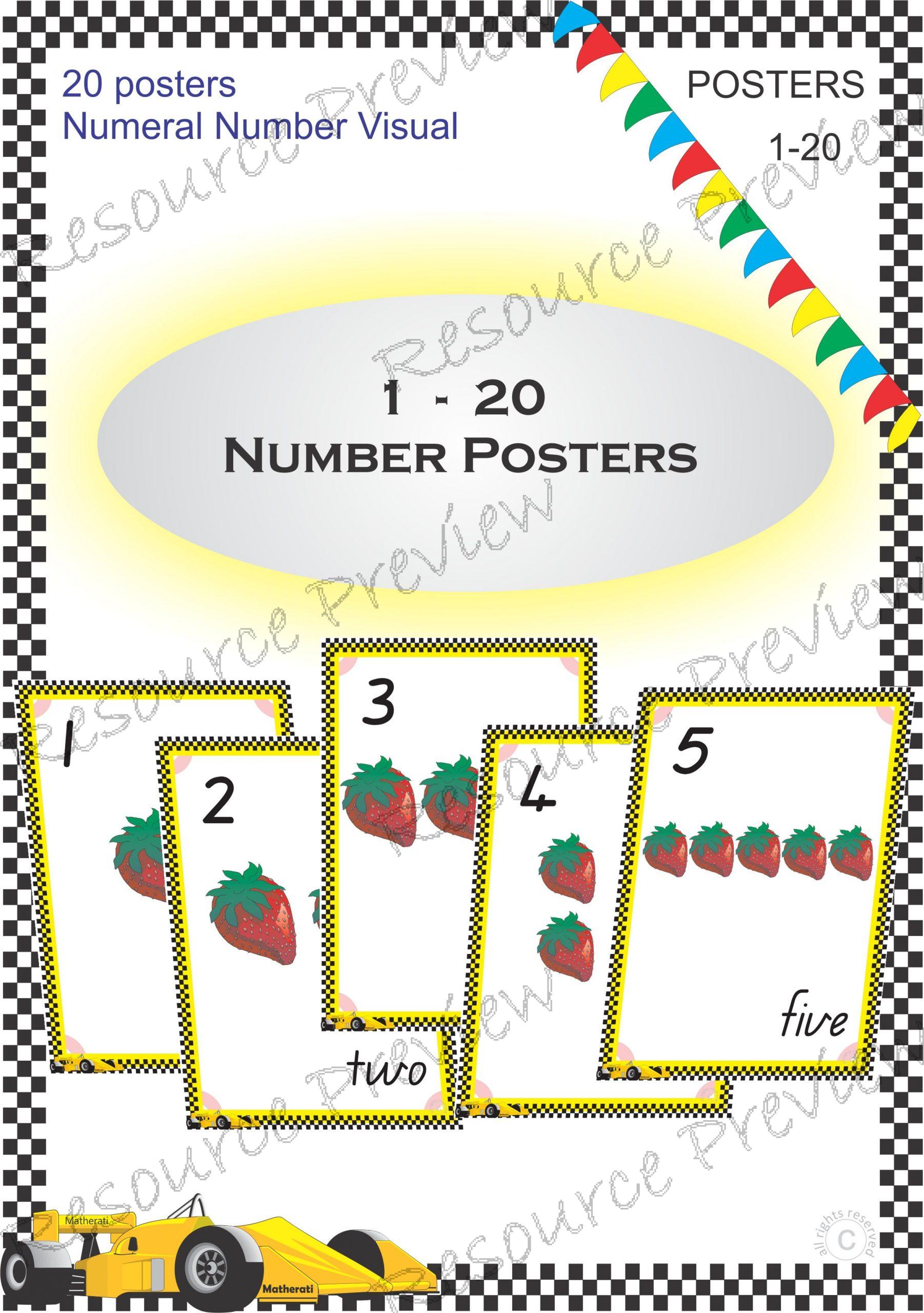 Number Posters 1-20