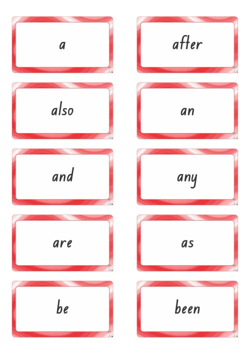 Sightword flash cards Lv1 - 100 words - Image 2