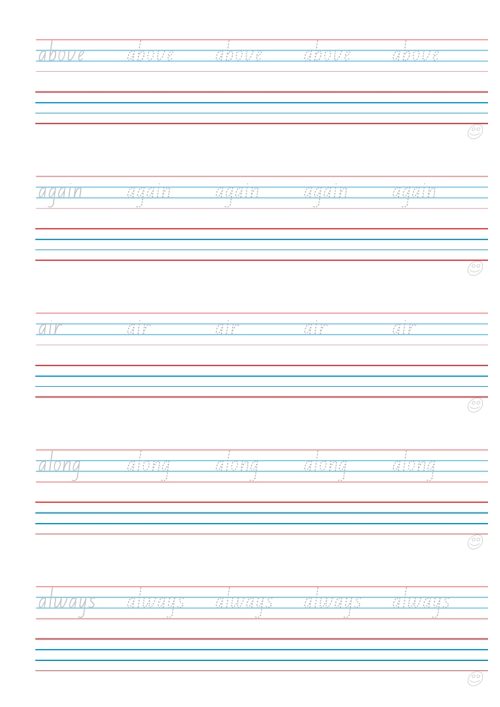 Sightword practice booklet Lv2-1-50words - Image 3