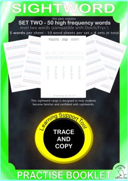 Sightword practice booklet Lv2-2-50words
