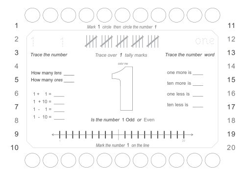 Number sense worksheet set 1-20 - Image 2