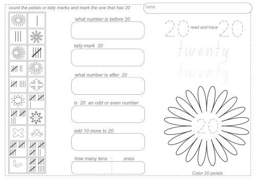Number sense worksheet set 1-20 - Image 3