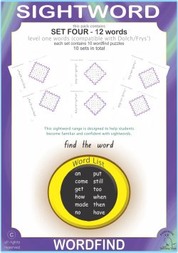 Sightword Word Find Lv1-4