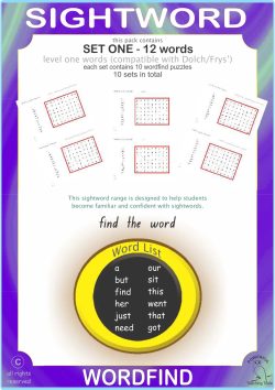 Sightword Word Find Lv1-1