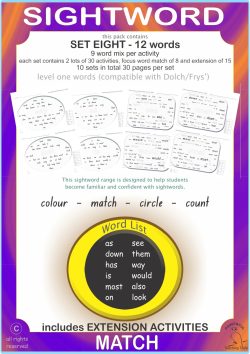 Sightword Match Lv1-8
