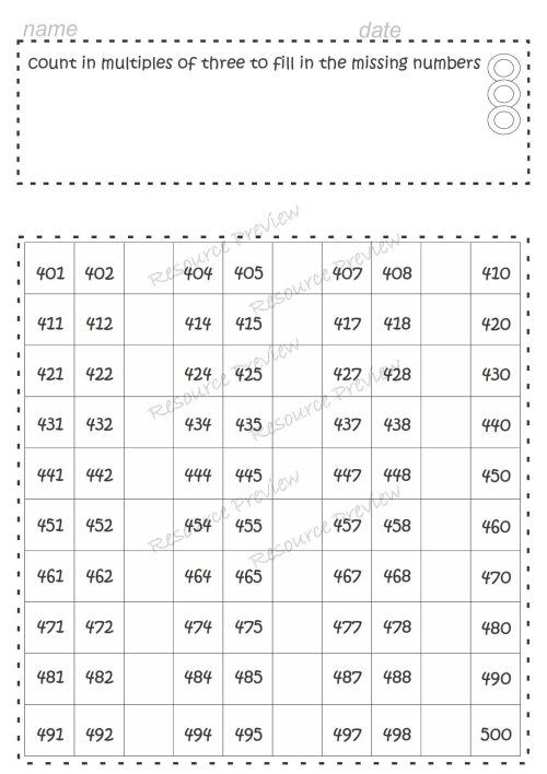 Hundred chart skip counting activities 2,3,5,10 - Image 4