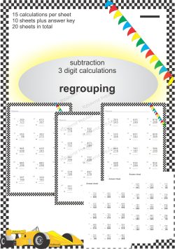 Subtraction algorithm 3 digit (regrouping)
