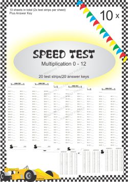 Number Facts Speed Tests Multiplication 10x