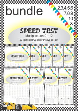 *BUNDLE Number Facts Speed Tests 2-10 Multiplication