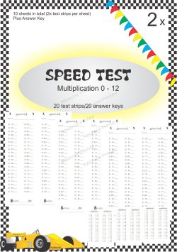 Number Facts Speed Tests Multiplication 2x