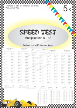Number Facts Speed Tests Multiplication 5x