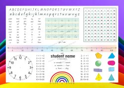 Desk mat A3 (editable student name)
