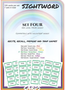 Sightword flashcards Lev 4
