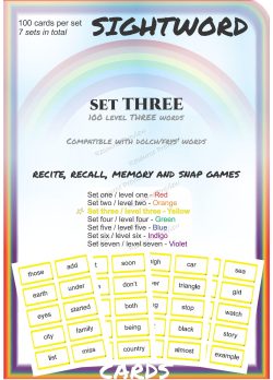 Sightword flashcards Lev 3