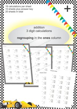 Addition algorithm 3 digit (regrouping ones column)
