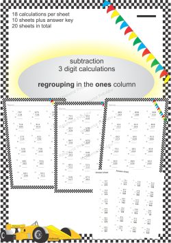 Subtraction algorithm 3 digit (regrouping ones column)