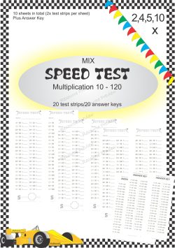 Number Facts Speed Tests Multiplication 2,4,5,10 x 10s