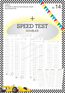 Number Facts Speed Tests: Doubles to 14 (addition)
