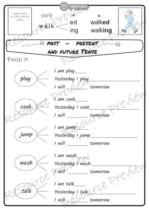 Regular Verb simple tense activity - Image 2