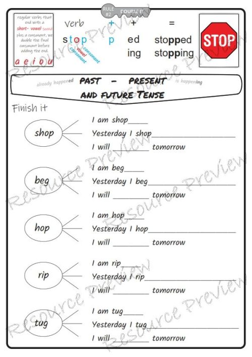 Regular Verb simple tense activity - Image 3