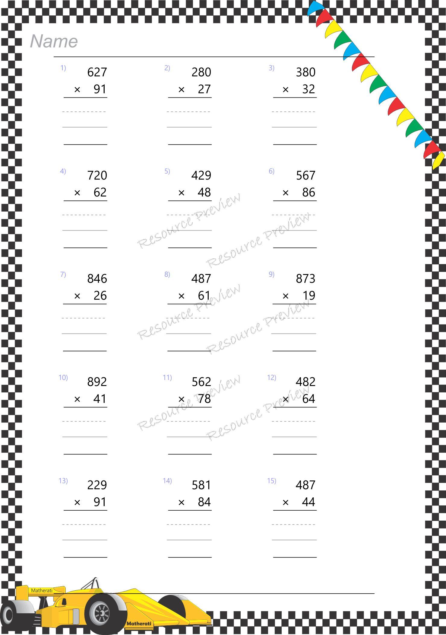 3dig x 2dig regrouping Multiplication - Image 4