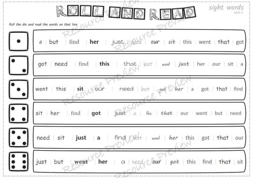Sightword activities Lv1-1 - Image 2