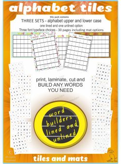 Word building - Alphabet tile and mats