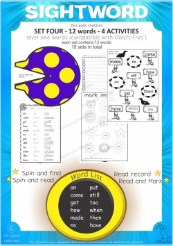 Sightword activities Lv1-4