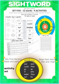 Sightword activities Lv1-5