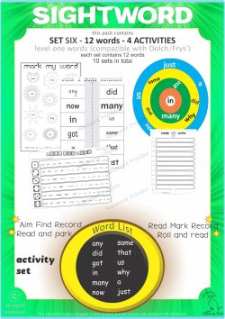 Sightword activities Lv1-6