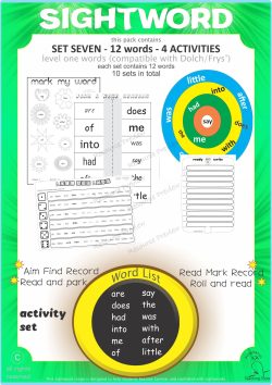 Sightword activities Lv1-7