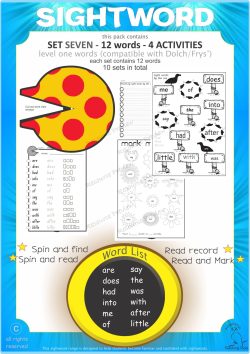 Sightword activities Lv1-7