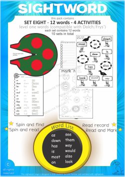 Sightword activities Lv1-8