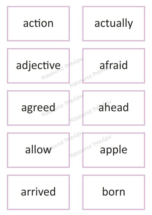 Sightword card variety 10th 100 - Image 2