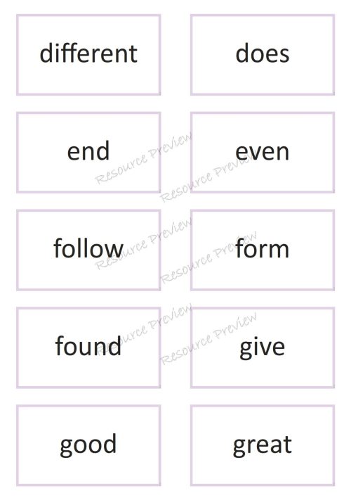 Sightword card variety  2nd 100 - Image 3