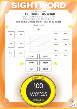 Sightword card variety  3rd 100